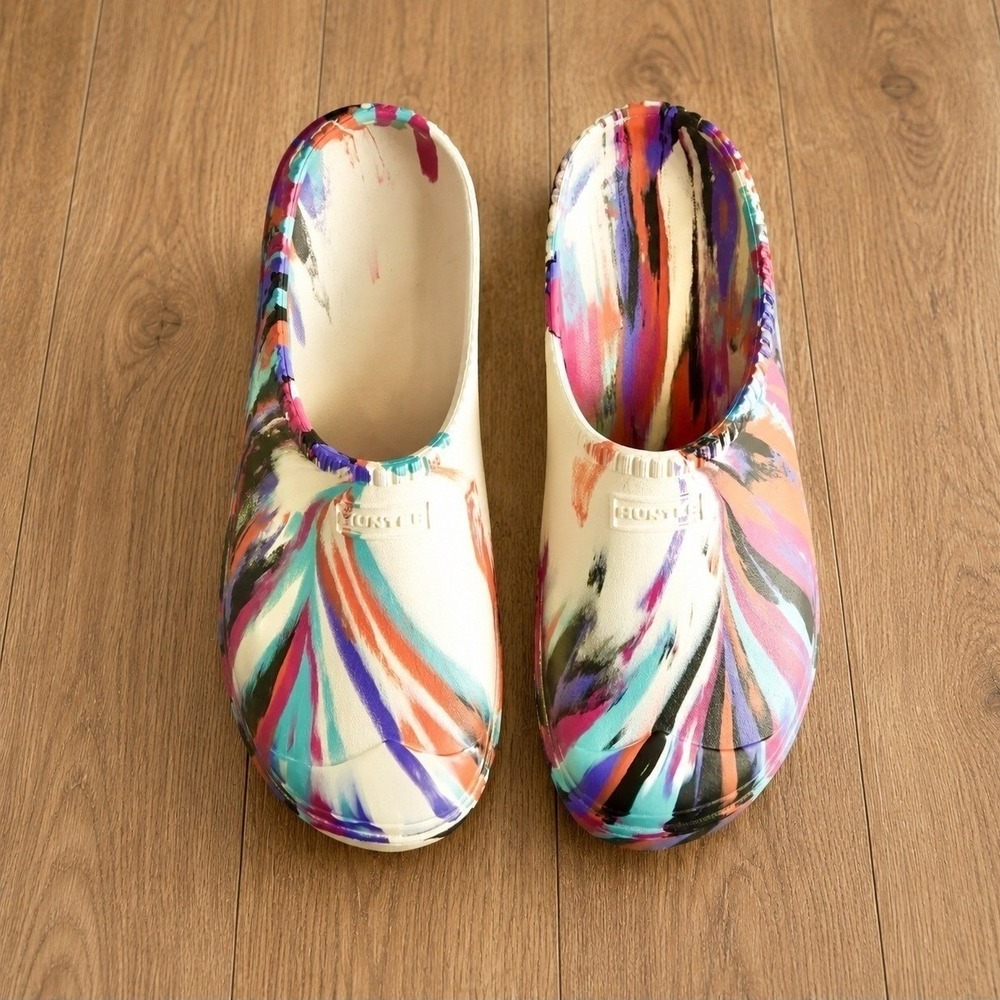 Hunter Bloom Algae Foam Clogs Marble Swirl Multicolor Unisex M11 W12 EU44 NIB - Picture 3 of 4